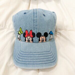 NWT Disney Mickey & Friends Denim Baseball Cap